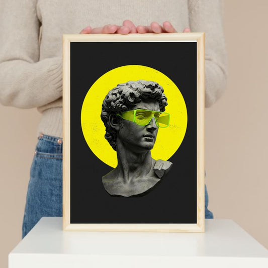 The statue of David aesthetics poster for wall
