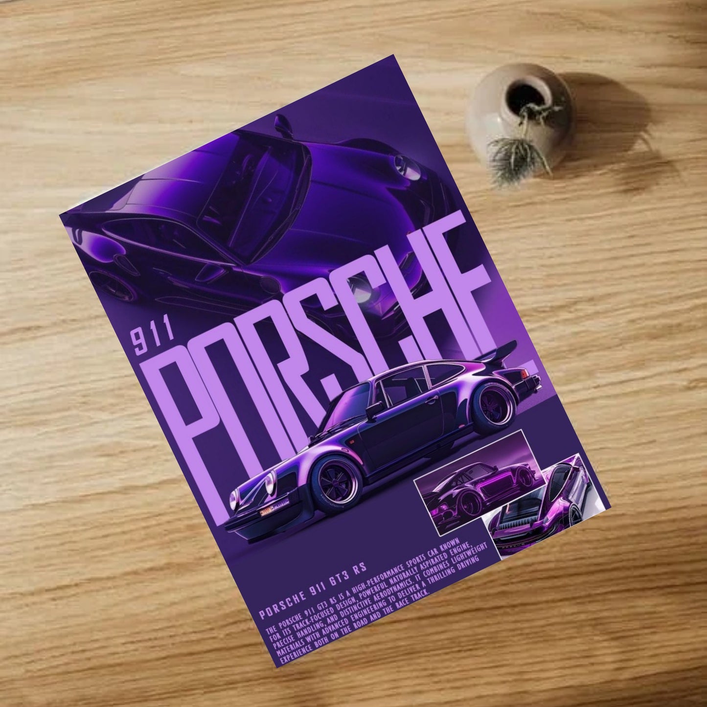 Porsche 911 GT3 RS car poster for wall