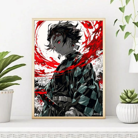 Tanjiro Kamado from anime series Demon Slayer: Kimetsu no Yaiba Poster for wall