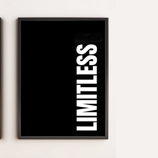 LIMITLESS quotes of motivation for wall