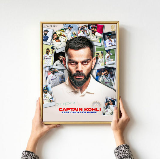 Virat Kohli Test Cricket captaincy Era poster for wall
