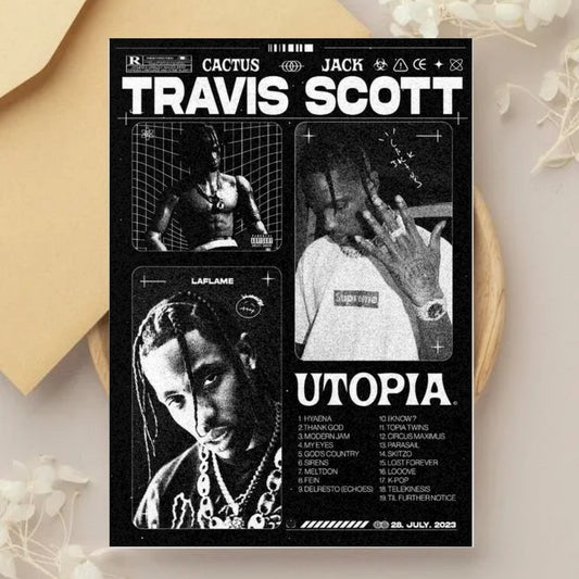 Travis Scott utopia aesthetic poster for wall
