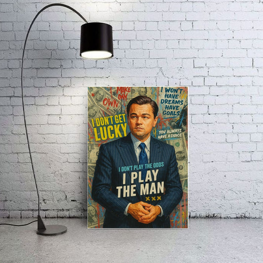 Leonardo DiCaprio from The Wolf of Wall Street poster for wall