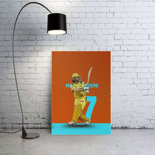 MS Dhoni (7) aesthetic cricket poster for wall