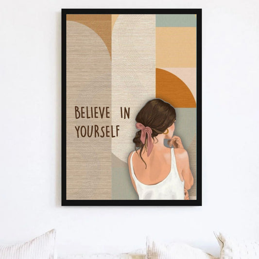 BELIVE IN YOURSELF aesthetic poster for wall