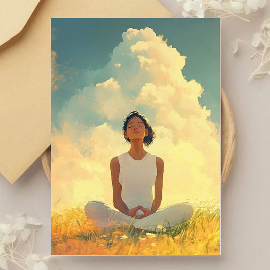 Girl performing yoga , relaxed Poster for wall