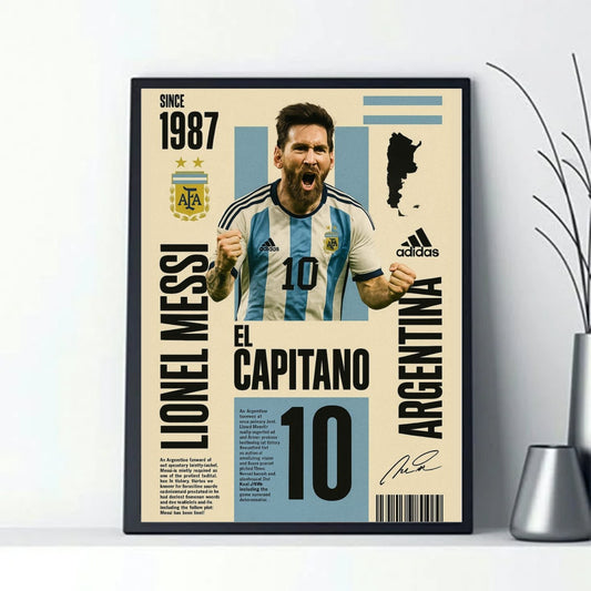 Lionel Messi footballer poster for wall