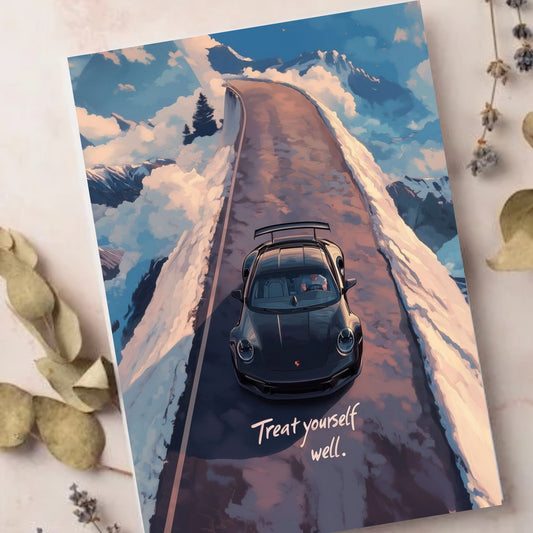 Treat yourself well posters of Porsche for wall