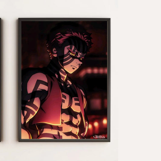 Akaza from Demon Slayer: Kimetsu no Yaiba poster for wall