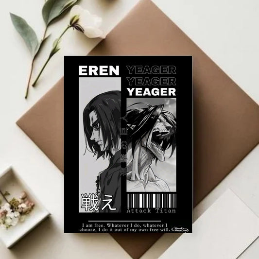 Eren Yeager from Attack on Titan poster for wall