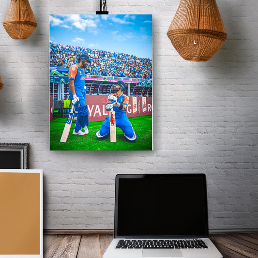 Ro-Ko Rohit Sharma and Virat Kohli Photo poster for wall