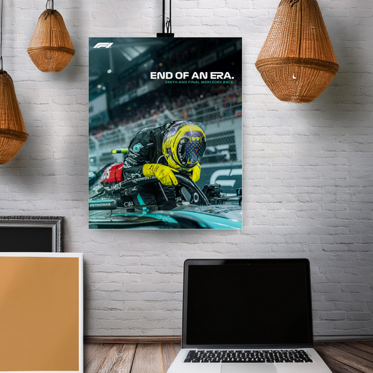 Lewis Hamilton Last post from Mercedes poster for wall