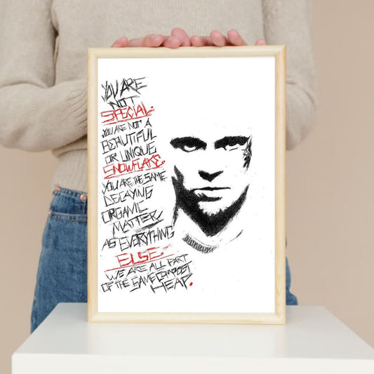 Tyler Durden aesthetic home decor poster for wall